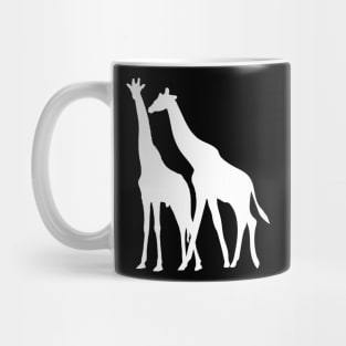 Graceful Giants - Two Giraffes Silhouette Mug